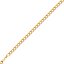 Pulsera oro 18k barbada hueca para mujer de 19.5 cm